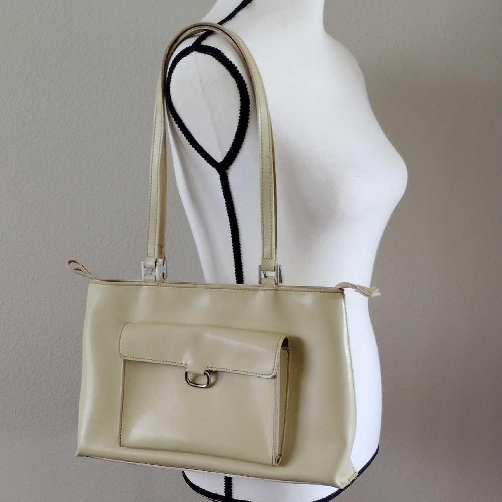 Mondani New York Simulated Leather Shoulder Bag Purse - Light Green